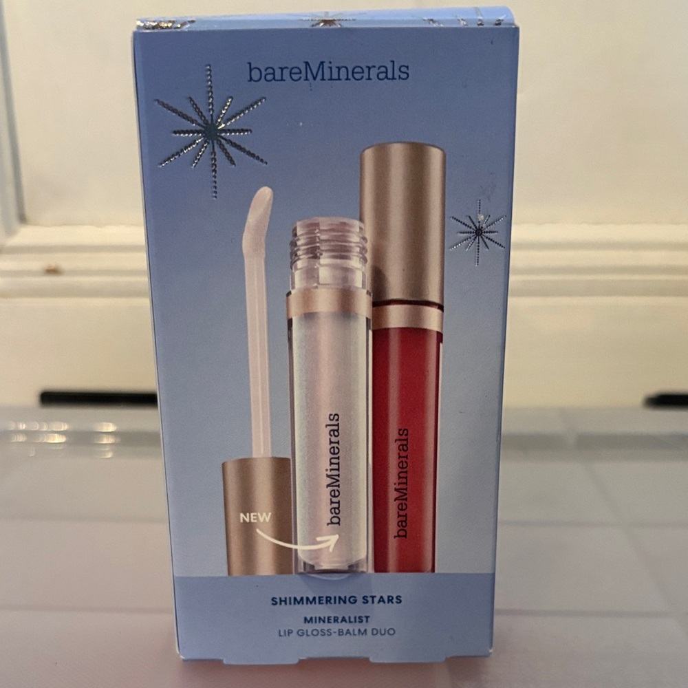 NEW bareMinerals Shimmering Stars Mineralist Lip Gloss-Balm Gift Set